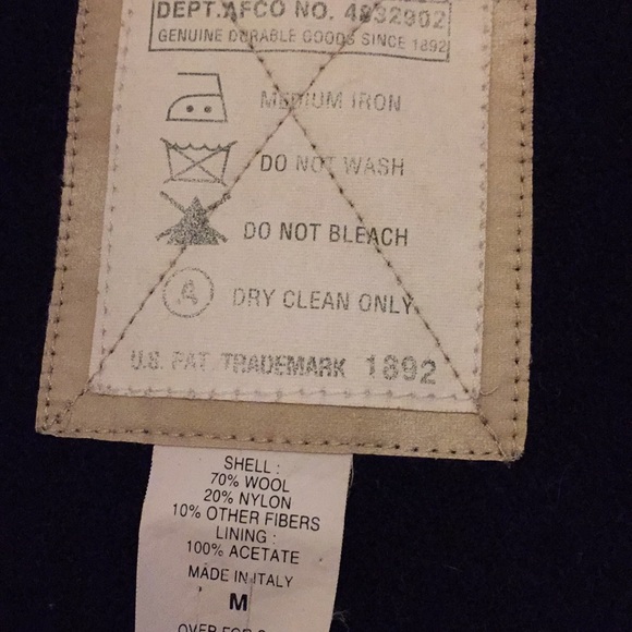 Abercrombie & Fitch Navy pea coat made in Italy - Picture 4 of 8